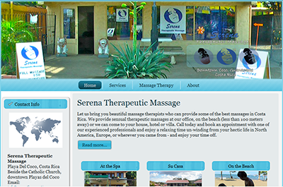 Serena Therapeutic Massage Screen Grab